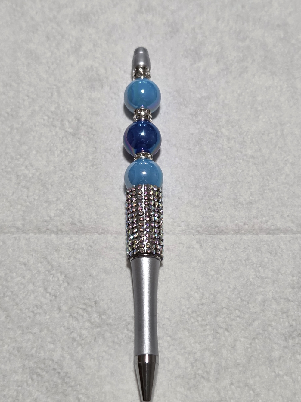 Beaded Blue Crystal-Twist Ballpoint Pen